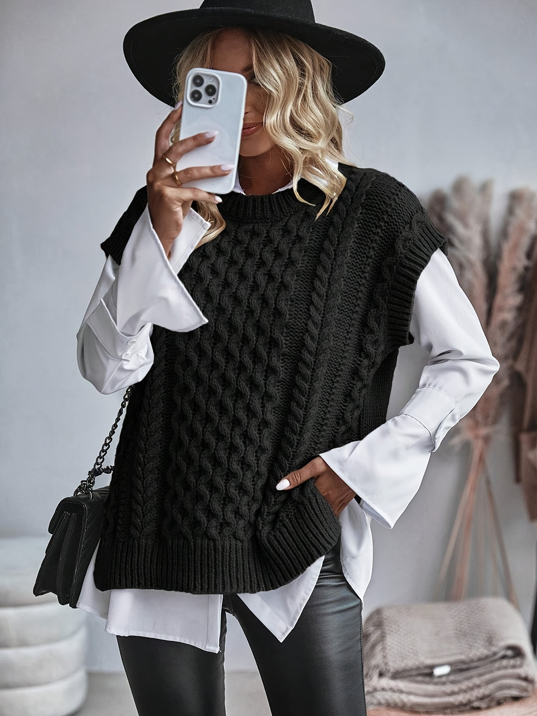 Colette | Cable-Knit Sleeveless Vest