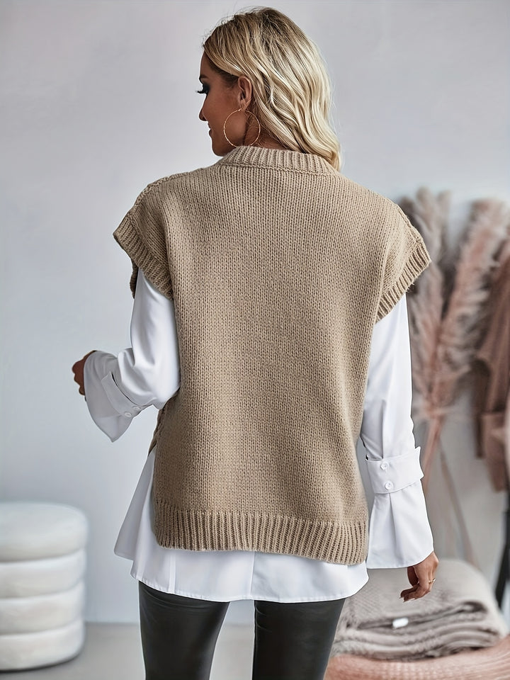 Colette | Cable-Knit Sleeveless Vest