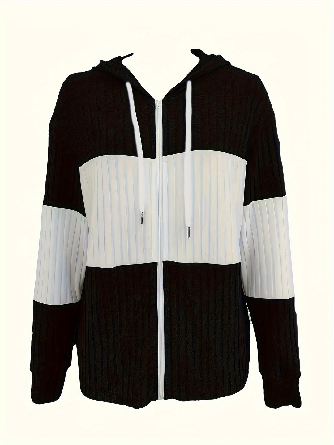 Georgiana | Ribbed Zip-Up Hoodie