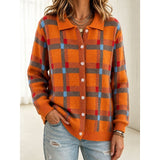Lorraine | Checked Button-Front Cardigan