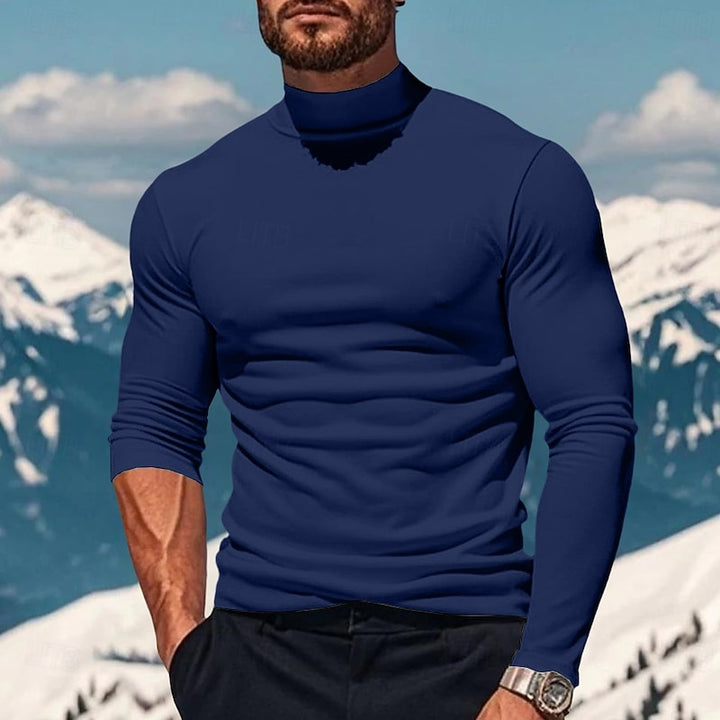 Victor | Refined Mock-Neck Long Sleeve Top