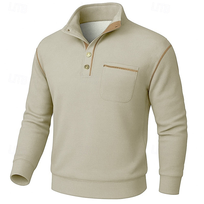 Cormac | Refined Stand-Collar Pullover