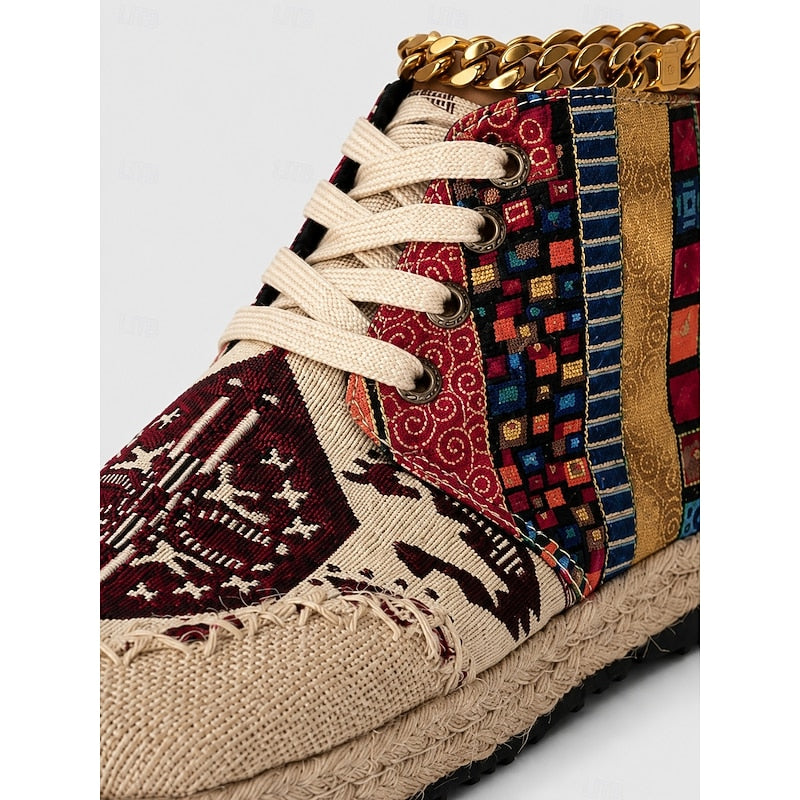Georgia | Bohemian Patterned High-Top Sneakers