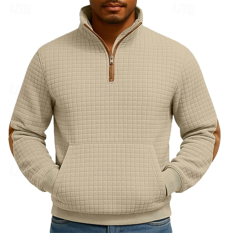 Walter | Textured Quarter-Zip Pullover