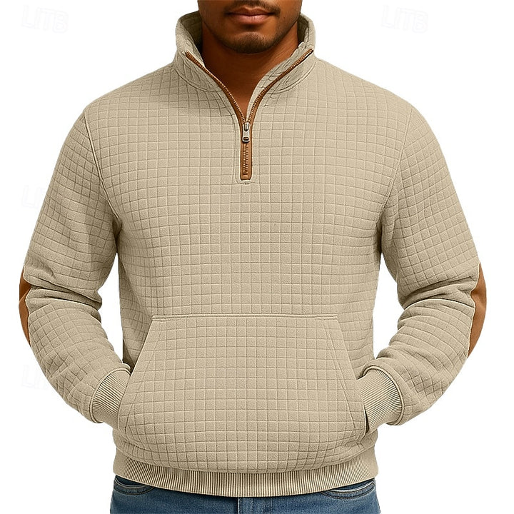 Walter | Textured Quarter-Zip Pullover
