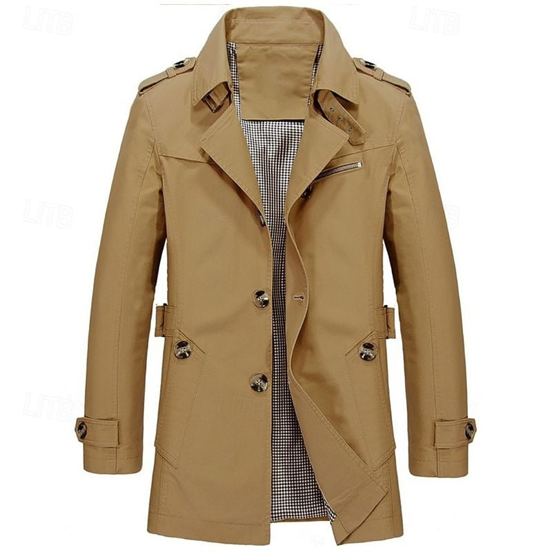 Caleb | Tailored Single-Breasted Trench Coat