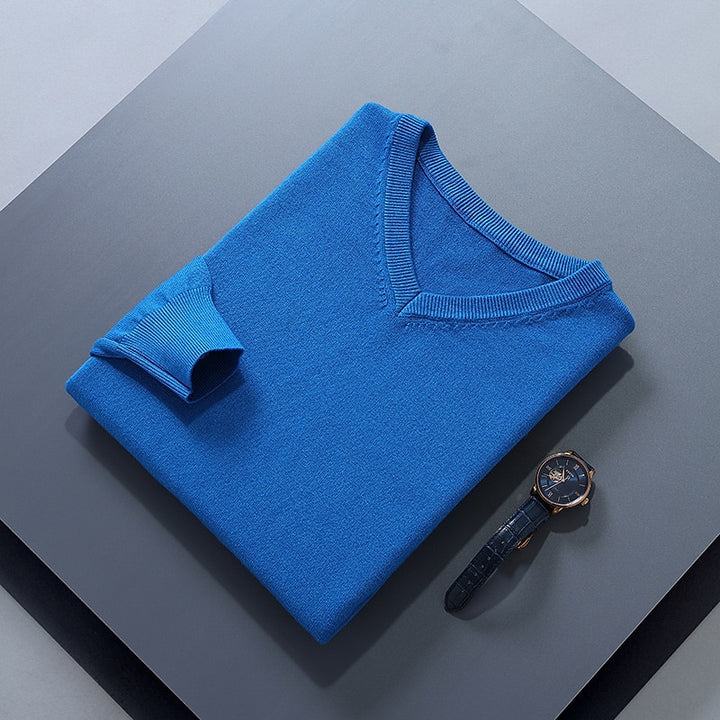 Damian | Refined V-Neck Jumper