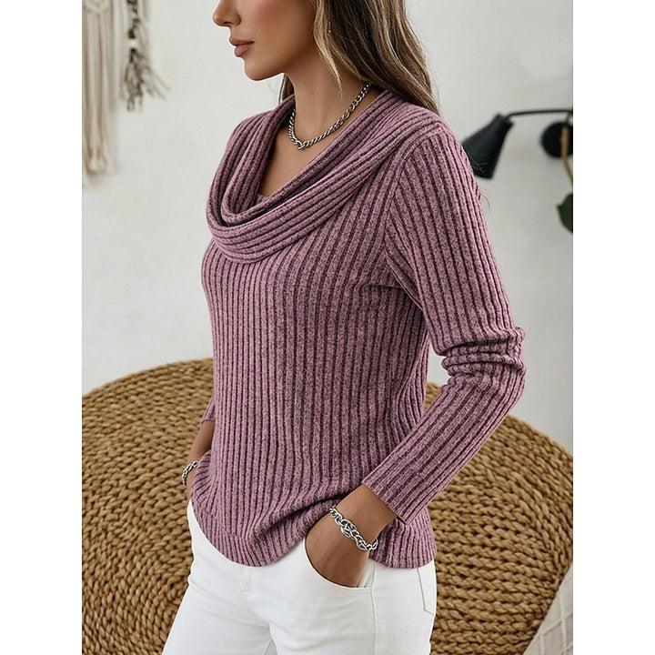 Lucinda | Cowl Neck Ribbed Jumper