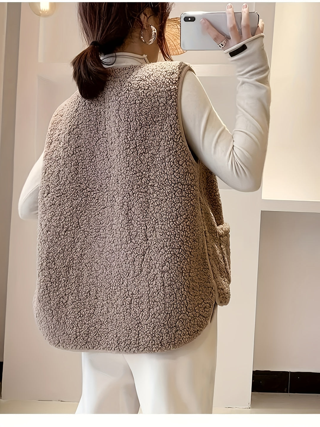 Estella | Textured Button-Front Gilet