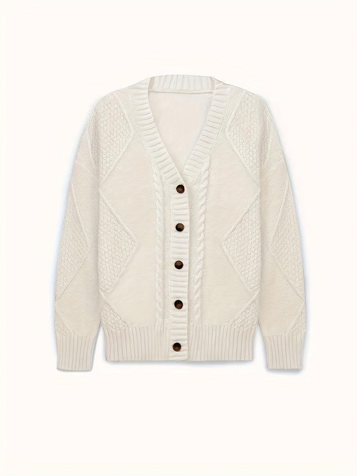 Harlow | Cable-Knit Button Cardigan