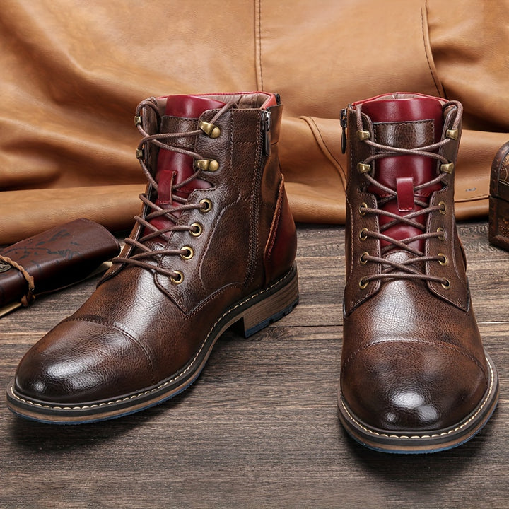 Wallace | Cap-Toe Lace-Up Boots