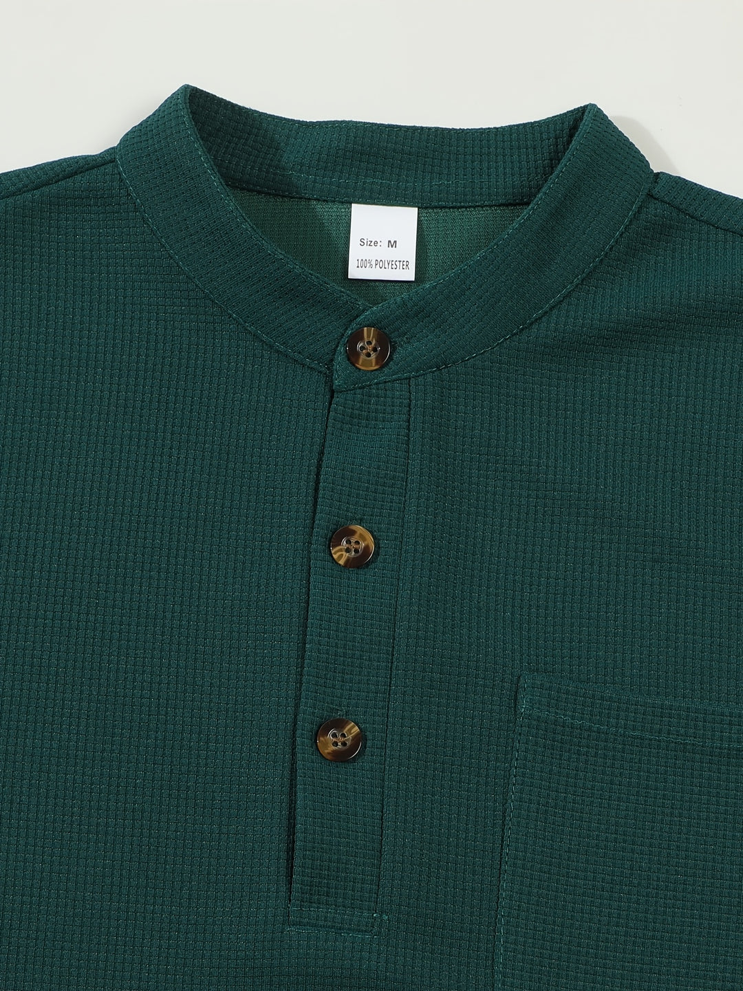 Dawson | Textured Long-Sleeve Henley Shirt