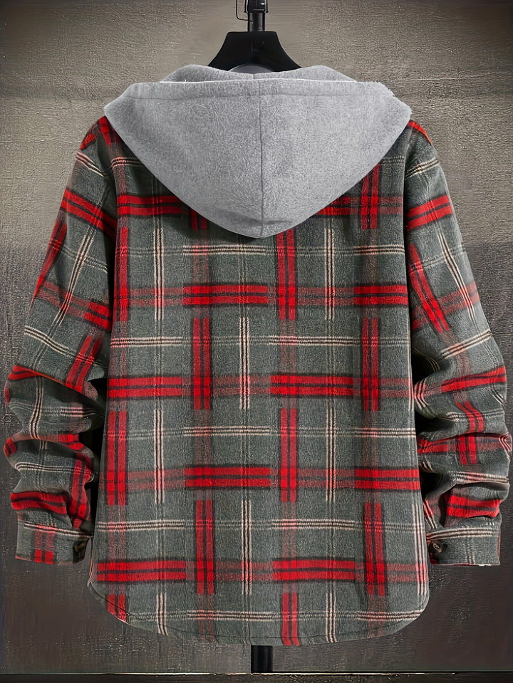 Gabriel | Christmas Hooded Plaid Jacket