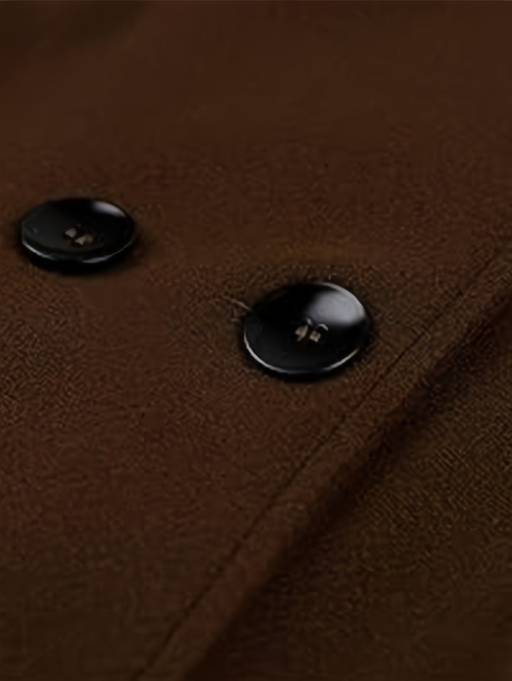 Georgina | Hooded Double-Breasted Mid-Length Coat
