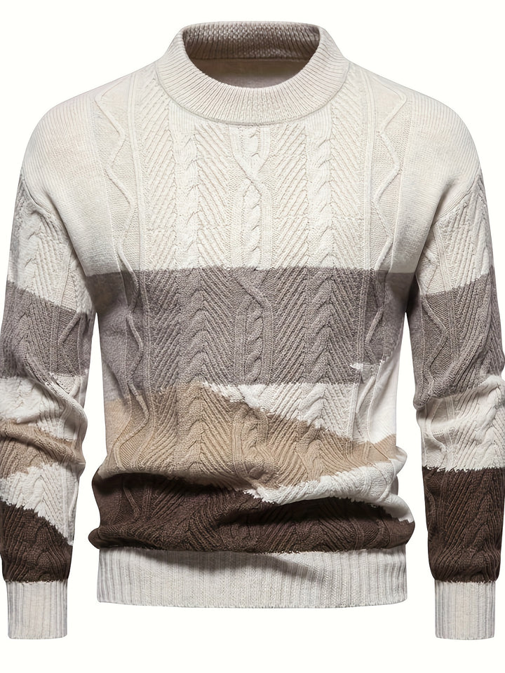 Ellis | Textured Colour-Block Sweater