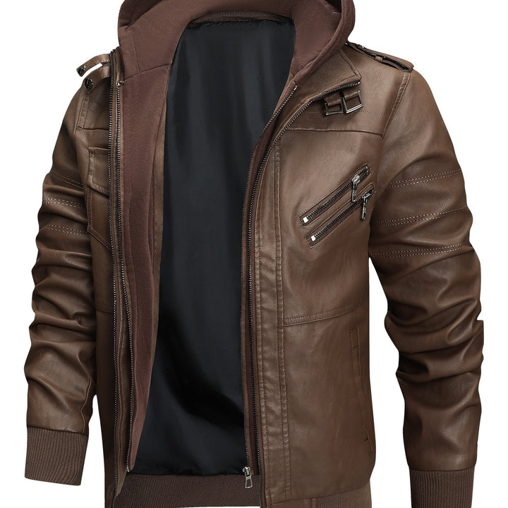 Donovan | Layered Hooded Moto Jacket