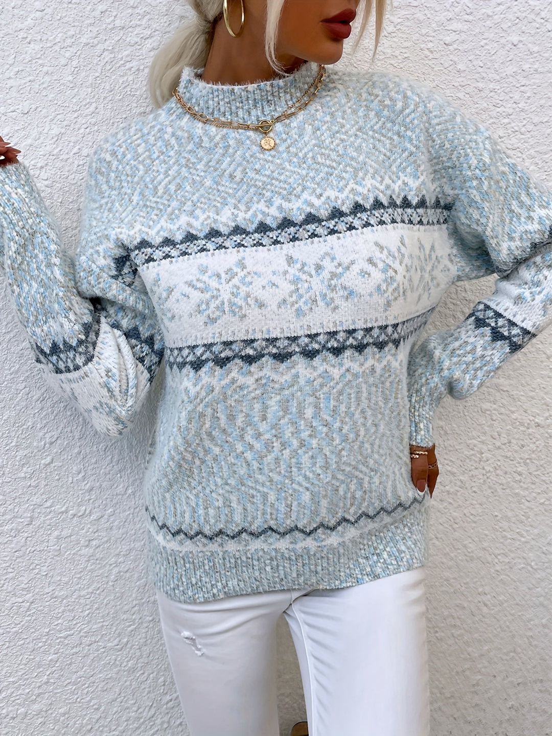 Heather | Cosy Snowflake Sweater