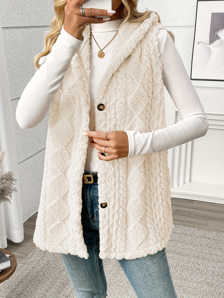 Coralie | Textured Hooded Gilet