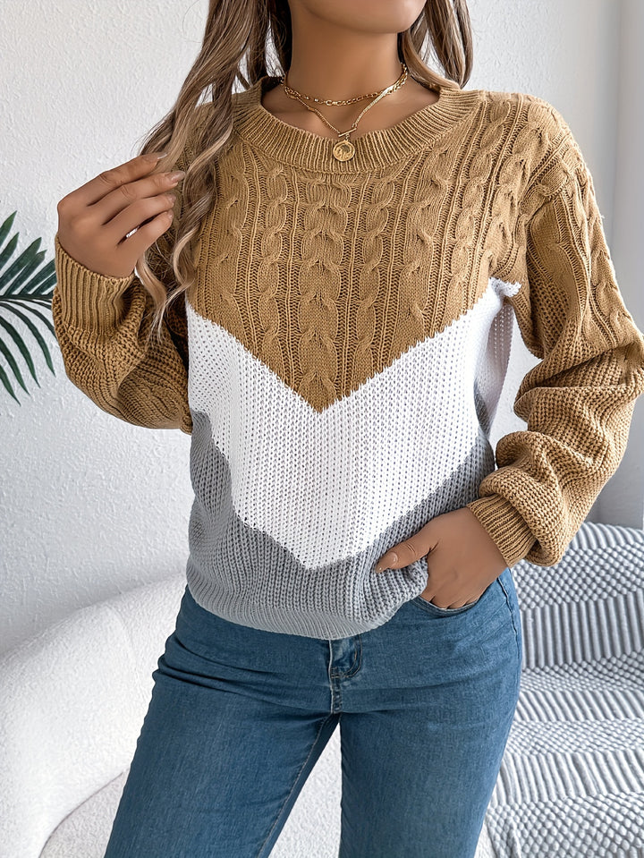 Noreen | Colour-Block Knit Sweater