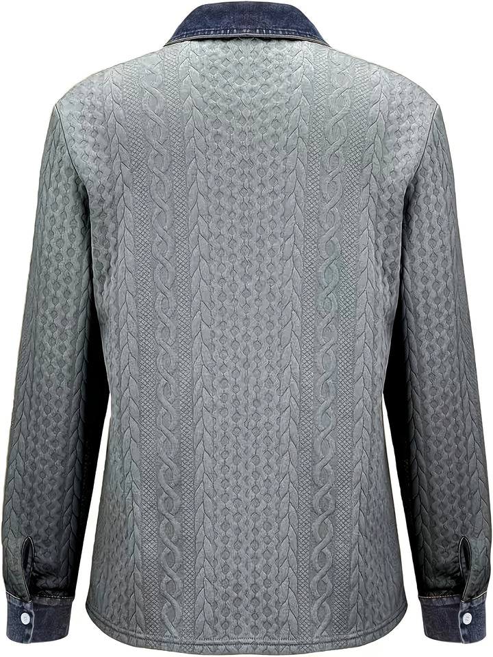 Melanie | Textured Contrast Cardigan