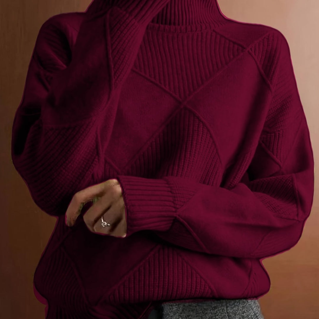 Freya | Textured Turtleneck Sweater