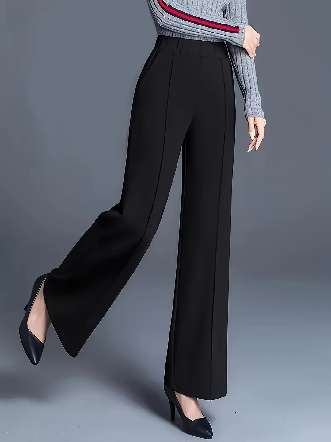 Marlene | High-Waisted Straight-Leg Trousers
