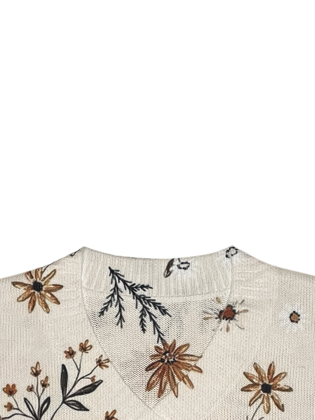 Saskia | Floral V-Neck Jumper