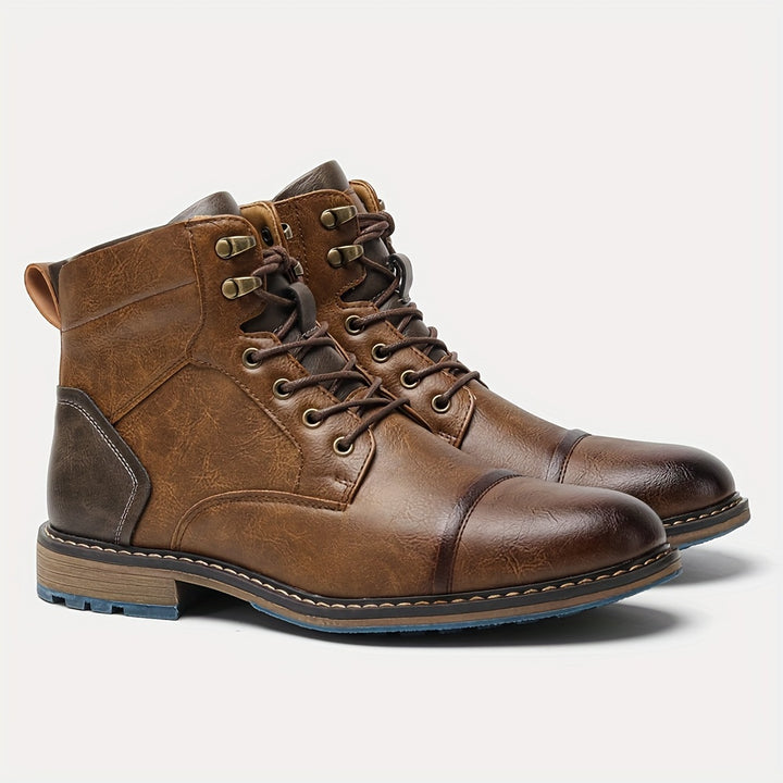 Wallace | Cap-Toe Lace-Up Boots