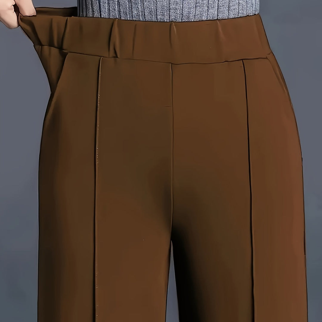 Marlene | High-Waisted Straight-Leg Trousers