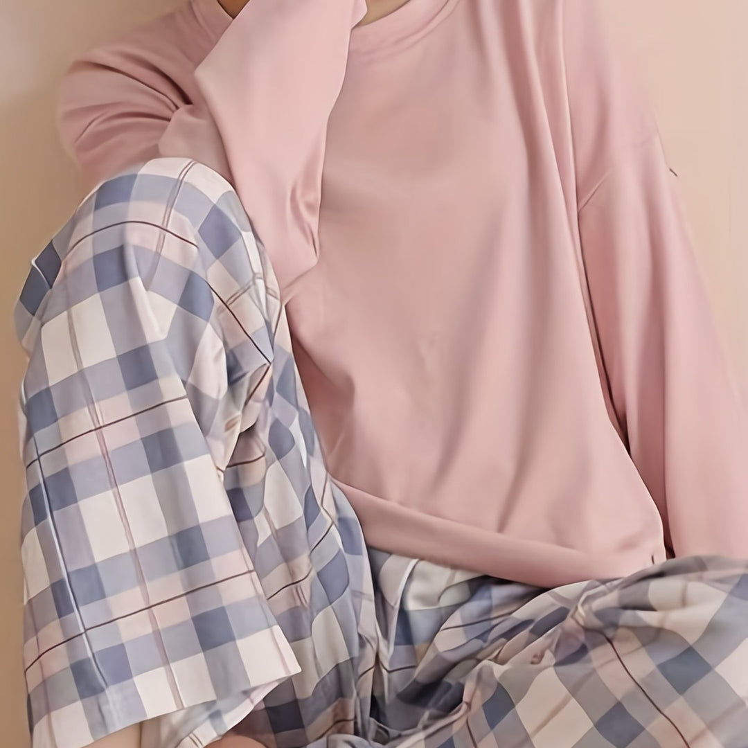 Penelope | Relaxed Plaid Two-Piece Set