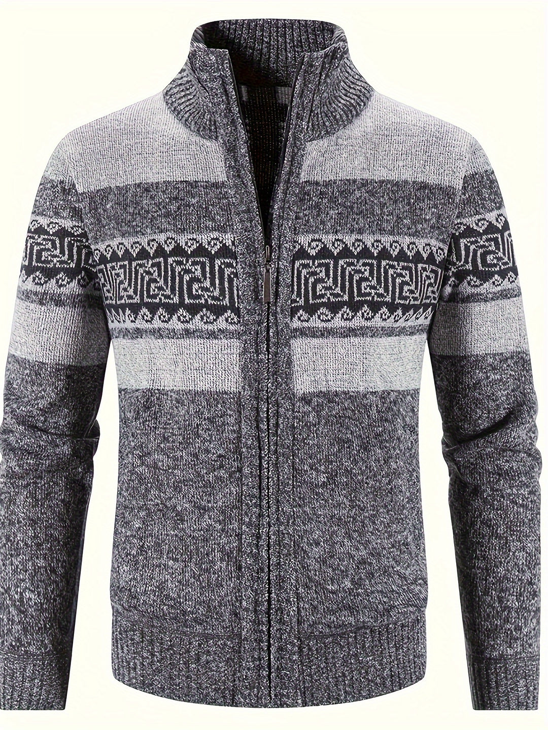 Brooks | Patterned Full-Zip Cardigan