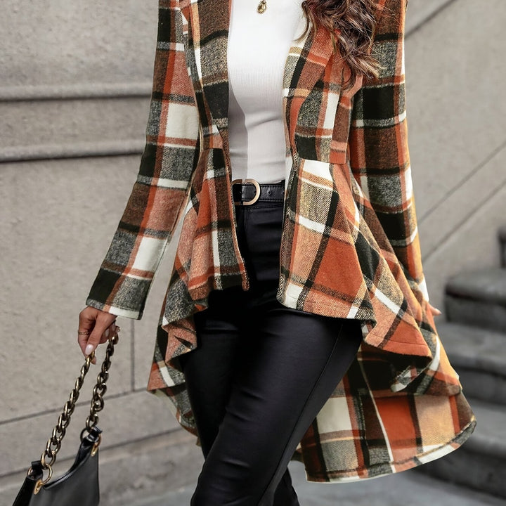 Marlena | Checked Peplum Jacket