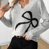 Juliana | Softly Draped Bow-Motif Sweater