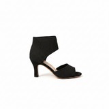 Camille | Stretch Open Toe Heeled Pumps