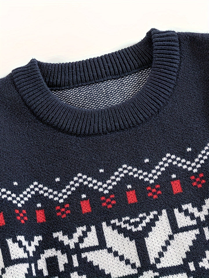 Fabian | Nordic Patterned Crewneck Sweater