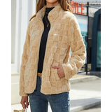 Rosabel | Textured Stand-Collar Jacket
