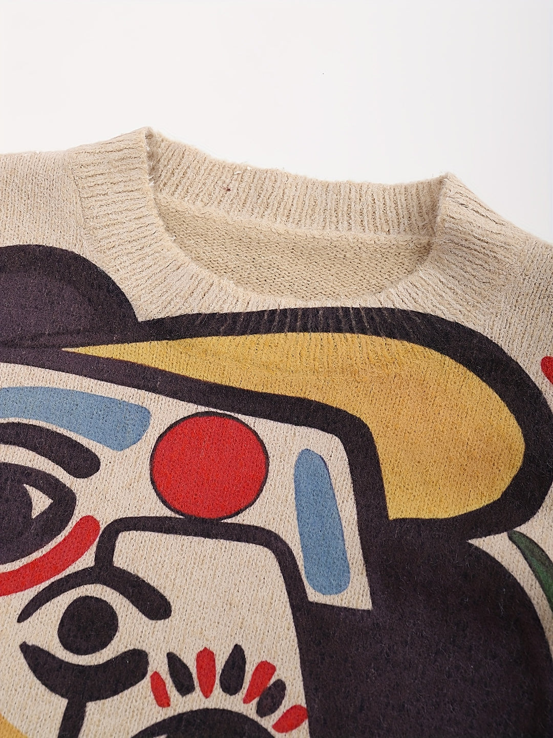 Oscar | Abstract Art Round-Neck Jumper