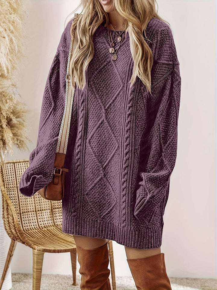 Wilhelmina | Cosy Cable-Knit Sweater Dress