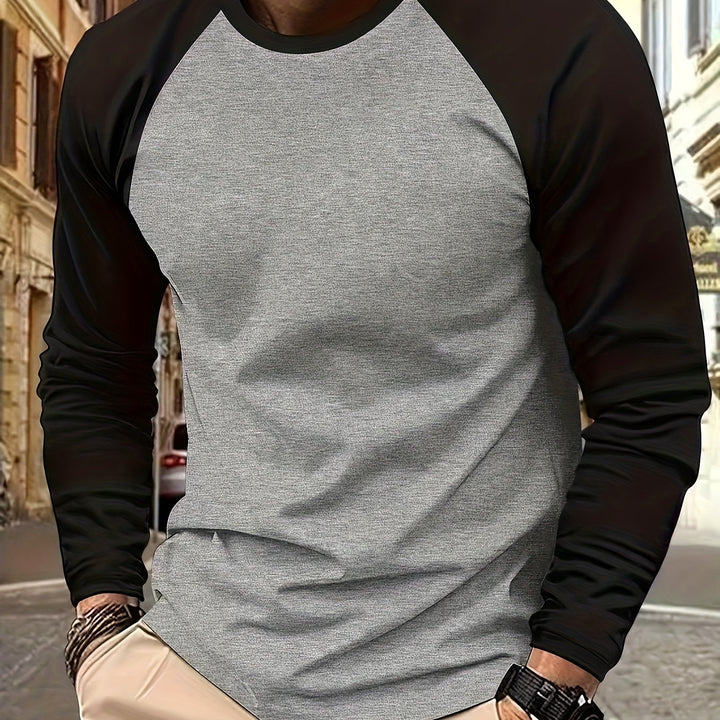 Roman | Two-Tone Raglan Long-Sleeve Top