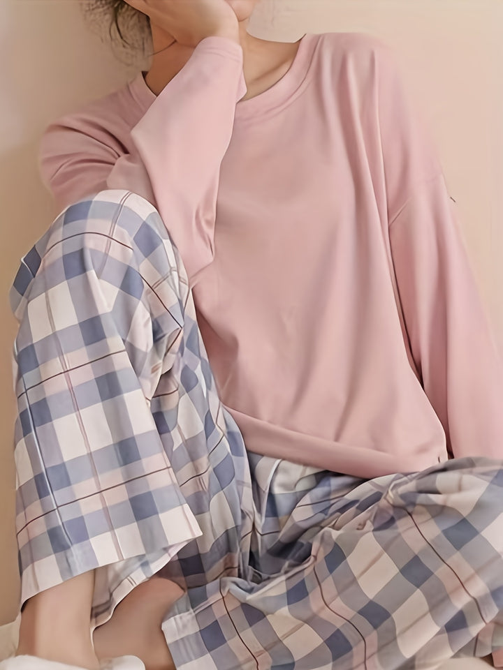 Penelope | Relaxed Plaid Two-Piece Set