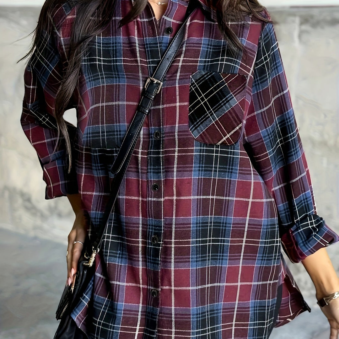 Danica | Longline Checked Shirt
