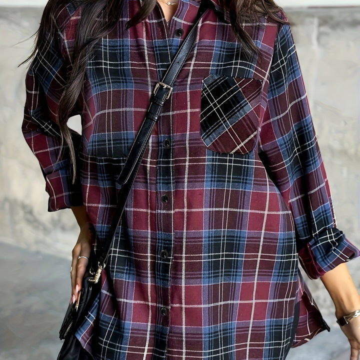 Danica | Longline Checked Shirt