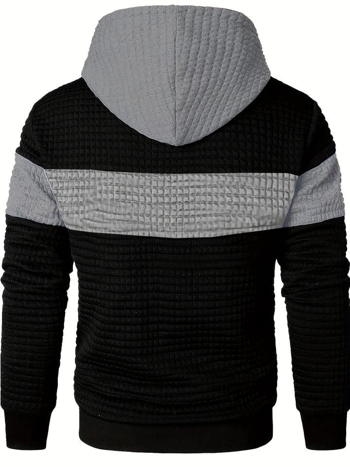 Rutherford | Textured Colour-Block Hoodie