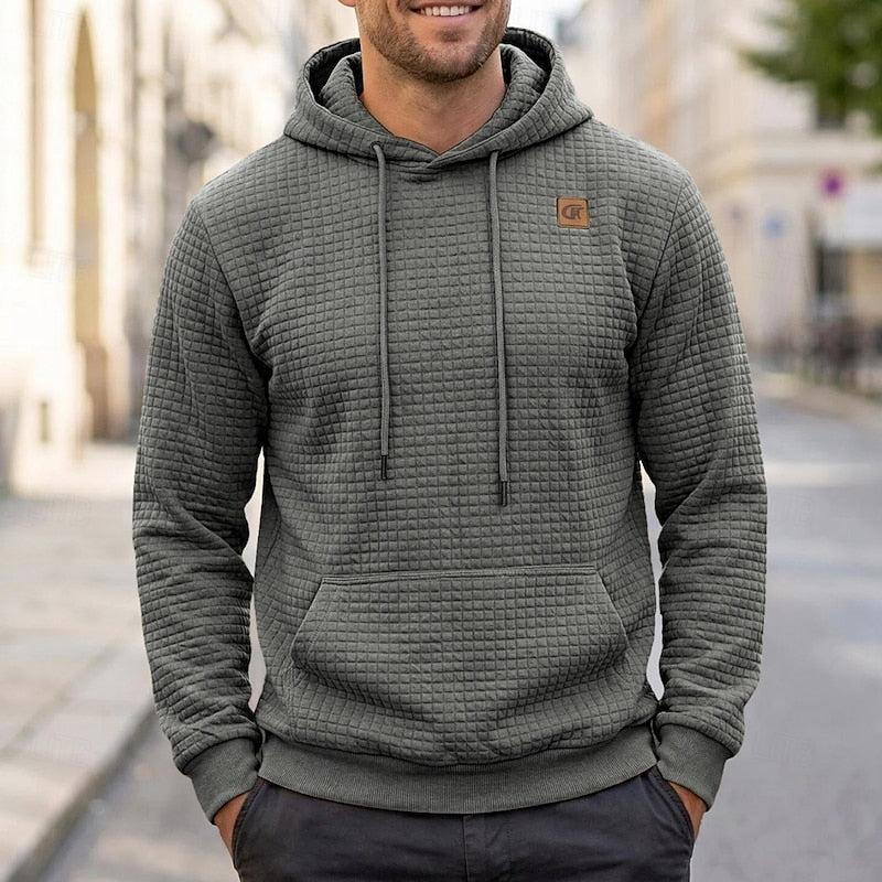 Merrick | Textured Hooded Pullover Hoodie