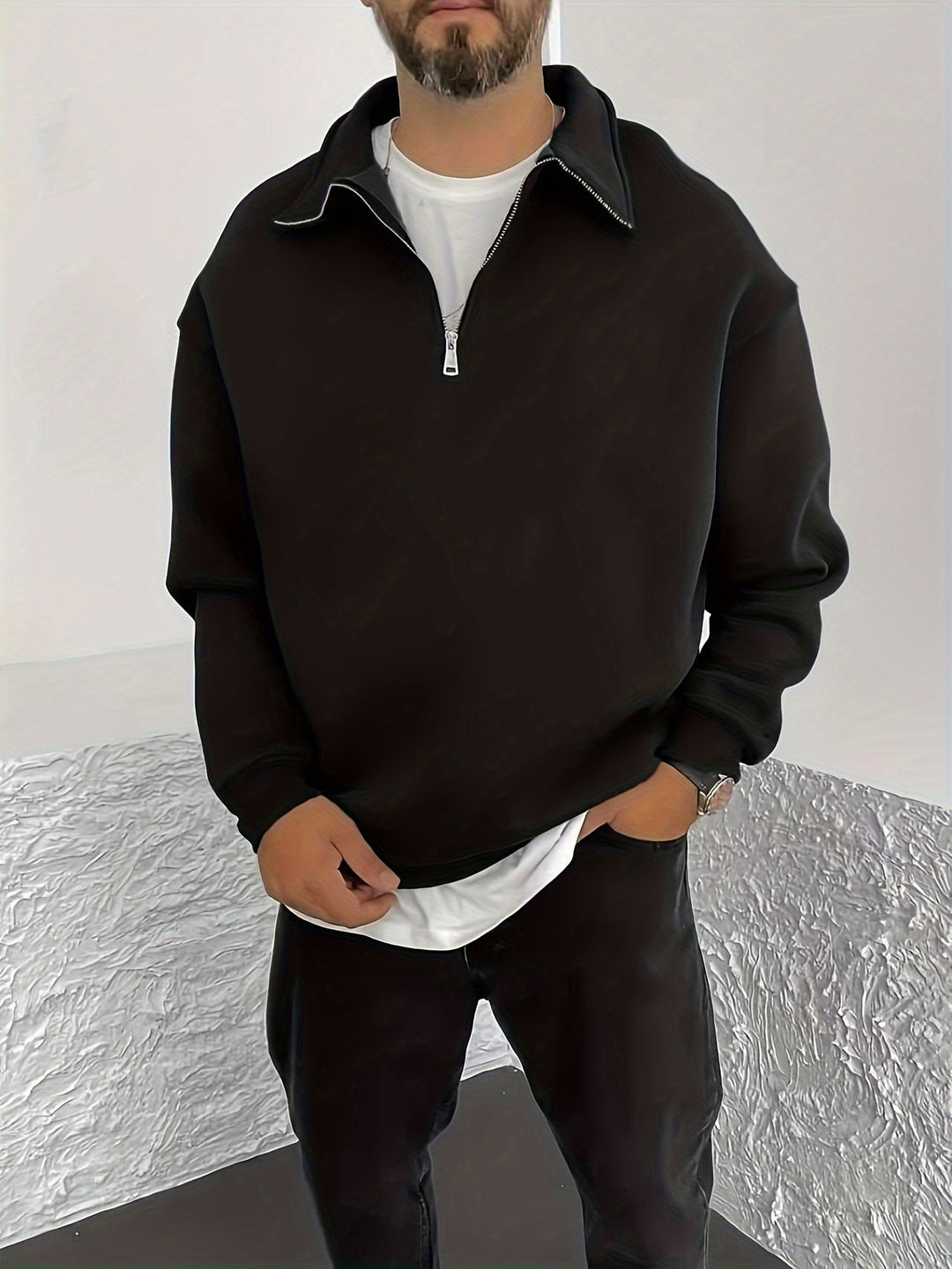 Gideon | Collared Half-Zip Sweatshirt