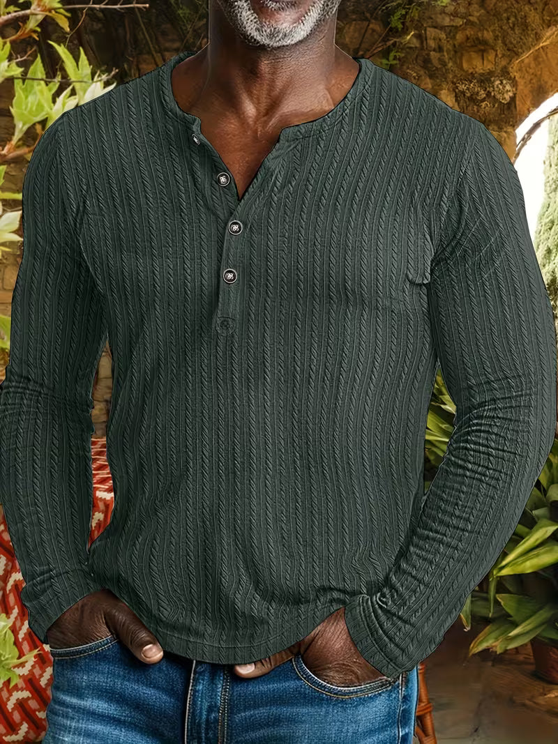 Dominic | Stylish Textured Button Up Shirt