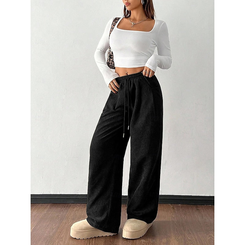 Della | Relaxed Wide-Leg High-Waist Trousers