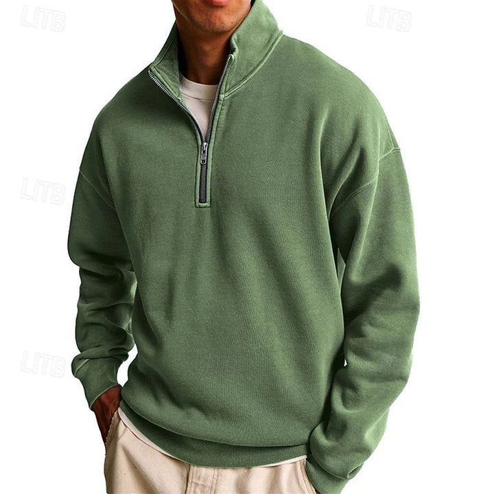 Sutton | Quarter-Zip Stand-Collar Sweatshirt