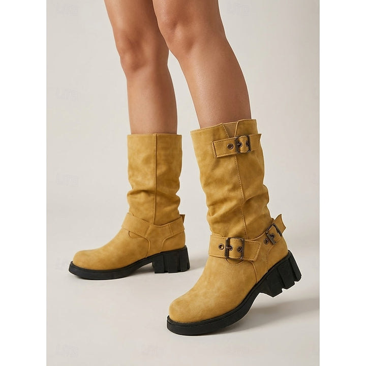 Ramona | Vintage Buckle Biker Boots