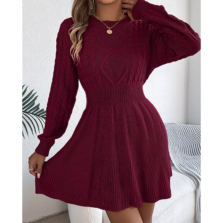 Harriet | Cable-Knit Christmas Sweater Dress